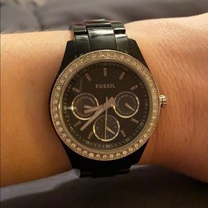 Black Fossil Watch